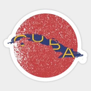 Distressed Cuba Sticker